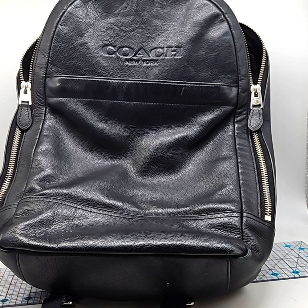 Leather Coach backpack, black in great condition